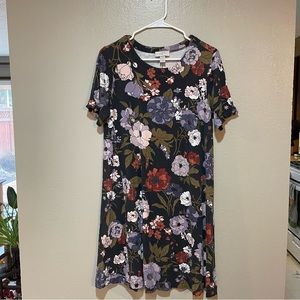Loft Outlet Floral Jersey Swing Dress - Medium